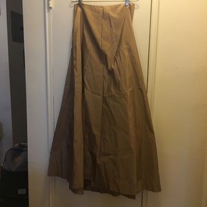 INC Gold Floor Length Skirt